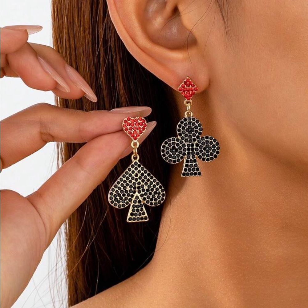 Playing Card Earrings N1668